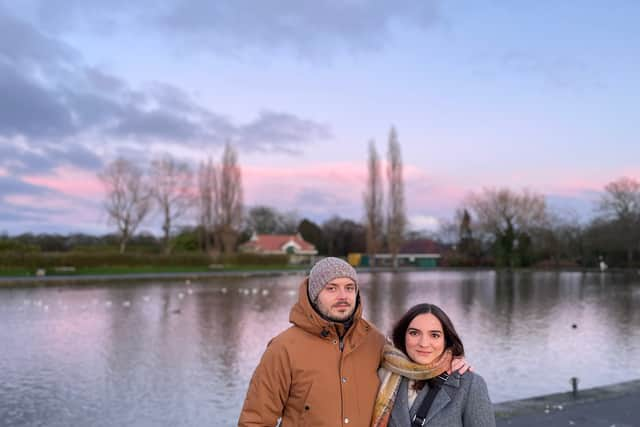 Lana and her husband. Photo: Lana Estemirova