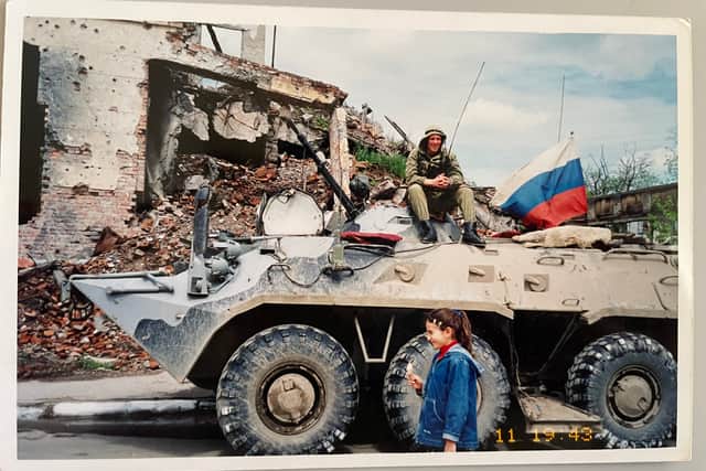 Lana in Chechnya as a child. Photo: Lana Estemirova