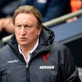  Neil Warnock looks on ahead of the English Premier League football match between Manchester City (Photo credit should read OLI SCARFF/AFP via Getty Images)