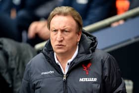  Neil Warnock looks on ahead of the English Premier League football match between Manchester City (Photo credit should read OLI SCARFF/AFP via Getty Images)