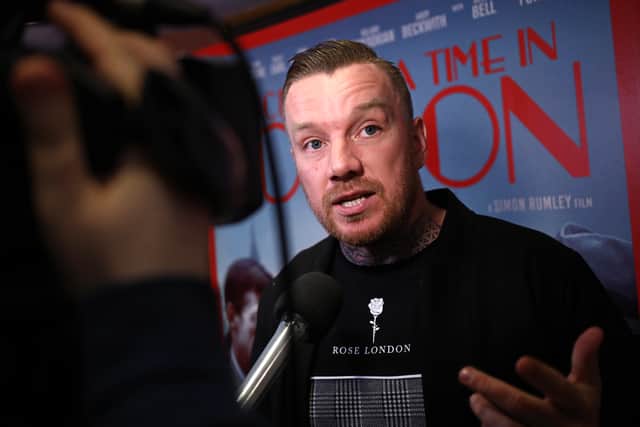 Jamie O'Hara attends the "Once Upon A Time in London" world premiere (Photo by John Phillips/Getty Images)