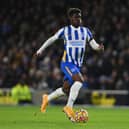 Yves Bissouma of Brighton & Hove Albion in action during the Premier League match( Photo by Mike Hewitt/Getty Images)