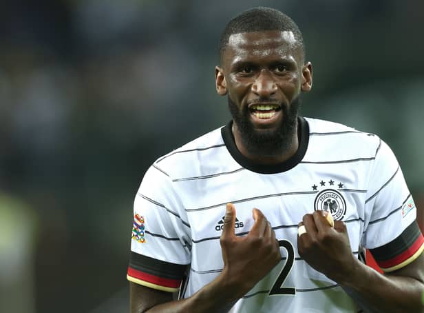 <p>Antonio Rudiger of Germany reacts during the UEFA Nations League League  (Photo by Alexander Hassenstein/Getty Images)</p>