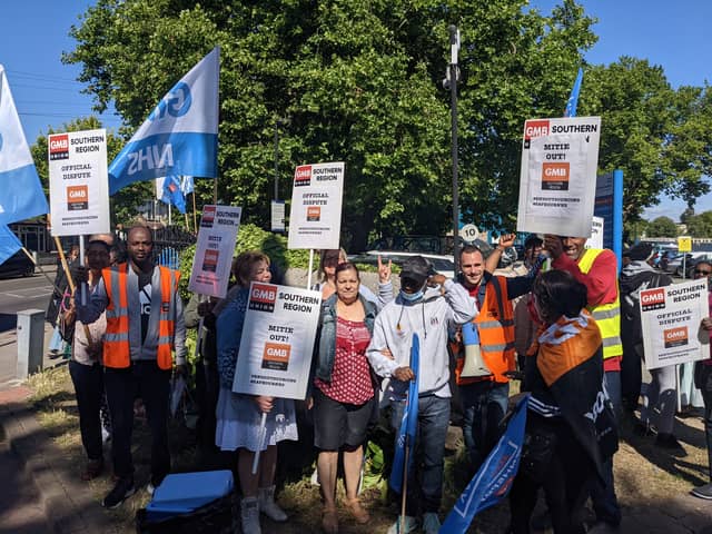 Staff at St George’s hospital in Tooting have started a week-long strike in a row over pay and conditions.