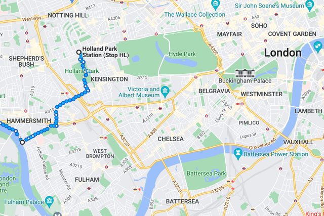 Holland Park to Chiswick Park 