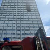 London Fire Brigade sent eight fire engines at the scene where half of a flat is ablaze. Photo: London Fire Brigade
