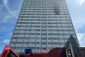 London Fire Brigade sent eight fire engines at the scene where half of a flat is ablaze. Photo: London Fire Brigade