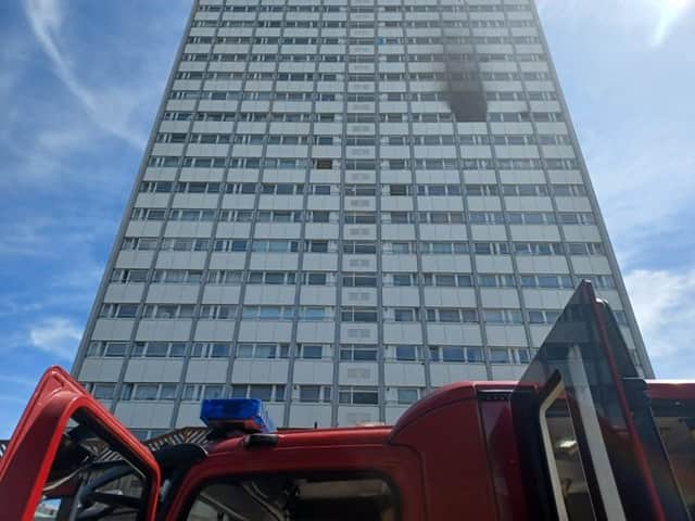 London Fire Brigade sent eight fire engines at the scene where half of a flat is ablaze. Photo: London Fire Brigade