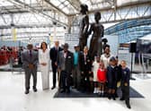 Members of the Windrush generation were joined by the Duke and Duchess of Cambridge to unveil a new national monument at Waterloo station today. (Photo: Getty) 