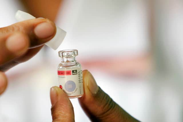 Polio vaccine is seen at an immunization post in Jakarta, Indonesia. Photo: Getty