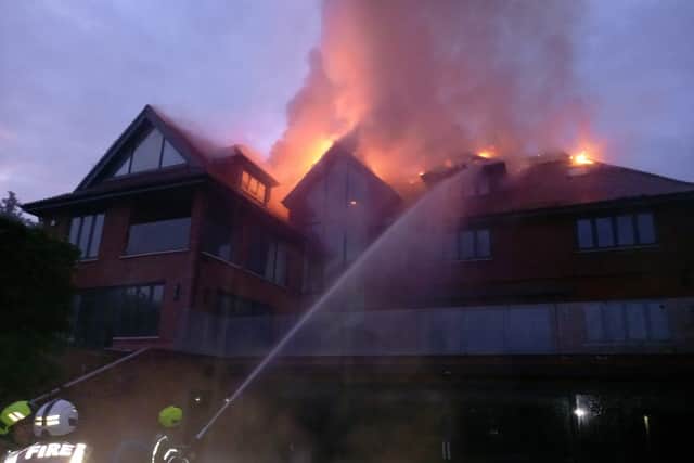 Firefighters rushed to a home on Chelsfield Hill, Orpington, in Bromley. Photo: LFB