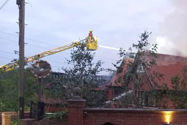 Ten fire engines and around 70 firefighters battled the blaze for more than four hours. Photo: LFB