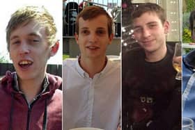 From left, Stephen Port’s victims: Anthony Walgate, Gabriel Kovari, Jack Taylor and Daniel Whitworth. Photo: Supplied by families