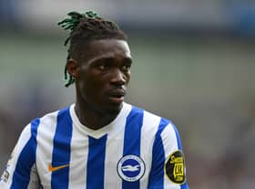 Yves Bissouma of Brighton looks on during the Premier League match between Brighton & Hove (Photo by Mike Hewitt/Getty Images)