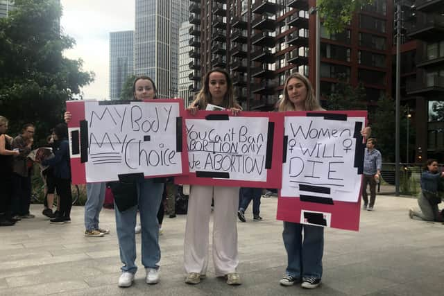 Protestors in London following the Supreme Court ruling on Friday. Photo: LondonWorld