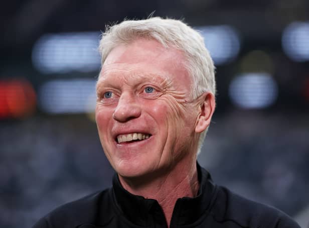 <p>David Moyes, Manager of West Ham United reacts prior to the UEFA Europa League (Photo by Alex Grimm/Getty Images)</p>
