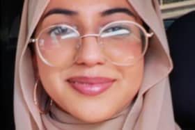 It is not known what missing person,  Zehra Umatia, is wearing other than a religious headscarf, as pictured (Photo by Leicestershire Police)