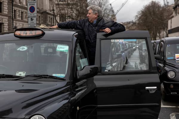 London Black Cabs are facing a crisis with drivers leaving the industry, and few people taking the arduous Knowledge exam. Credit: Dan Kitwood/Getty Images