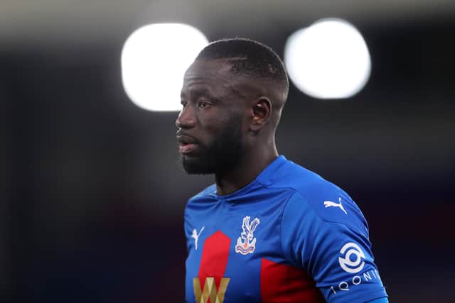 Cheikhou Kouyate of Crystal Palace looks on during the Premier League match (Photo by Catherine Ivill/Getty Images)