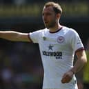 Christian Eriksen of Brentford pictured during the Premier League match (Photo by Matthew Lewis/Getty Images)