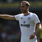 Christian Eriksen of Brentford pictured during the Premier League match (Photo by Matthew Lewis/Getty Images)