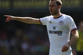 Christian Eriksen of Brentford pictured during the Premier League match (Photo by Matthew Lewis/Getty Images)