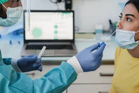 A Covid test being administered. Photo: Adobe 