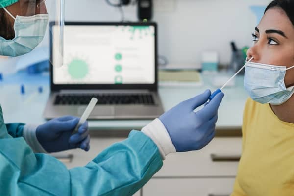 A Covid test being administered. Photo: Adobe 