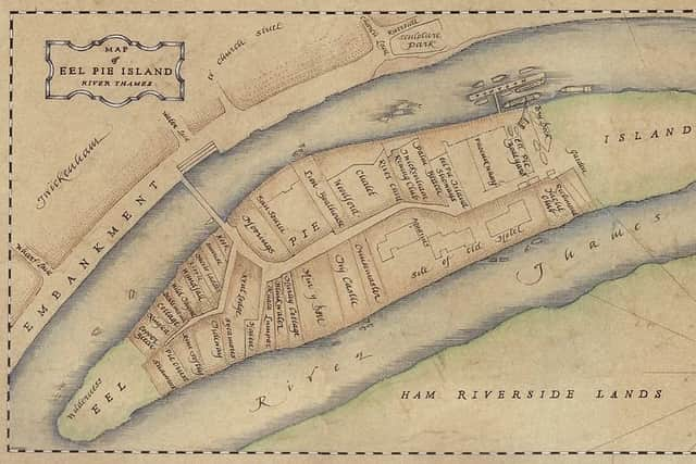 Map of Eel Pie Island by Cathy Horton