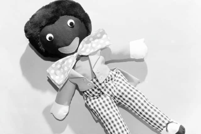 WARNING OFFENSIVE IMAGE: A golliwog doll from Harrods in the 60s. They are incredibly offensive towards black people. Credit: Chaloner Woods/Getty Images