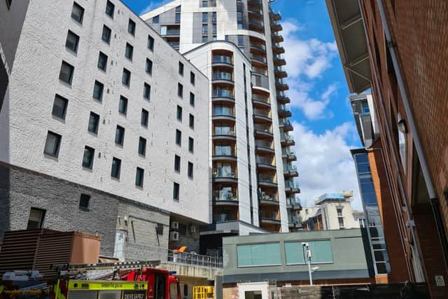 A fire has broken out in a block of flats in Bromley South. Credit: London Fire Brigade