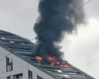 The Bromley tower block fire. Credit: Ben Toovey