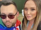  Dean Barber with Charlotte Crosby in the VIP section of Adele’s Hyde Park gig. Credit: Dean Barber / SWNS