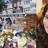 Flowers left in tribute to Zara Aleena. Photos: Wes Streeting MP and Met Police