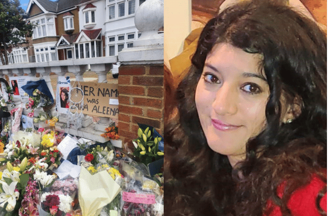 Flowers left in tribute to Zara Aleena. Photos: Khayer Chowdhury and Met Police