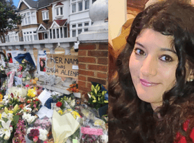 Flowers left in tribute to Zara Aleena. Photos: Khayer Chowdhury and Met Police