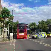 Police blocked off a large crime scene outside East Dulwich Station on Grove Vale. 