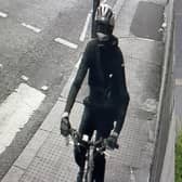 CCTV footage of the suspect who allegedly stabbed a woman in the back in Seven Kings. Credit: Met Police