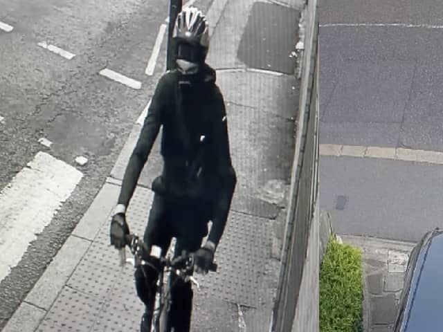CCTV footage of the suspect who allegedly stabbed a woman in the back in Seven Kings. Credit: Met Police