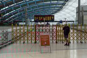 Waterloo station during the rail strikes last month. Credit: Carl Court/Getty Images