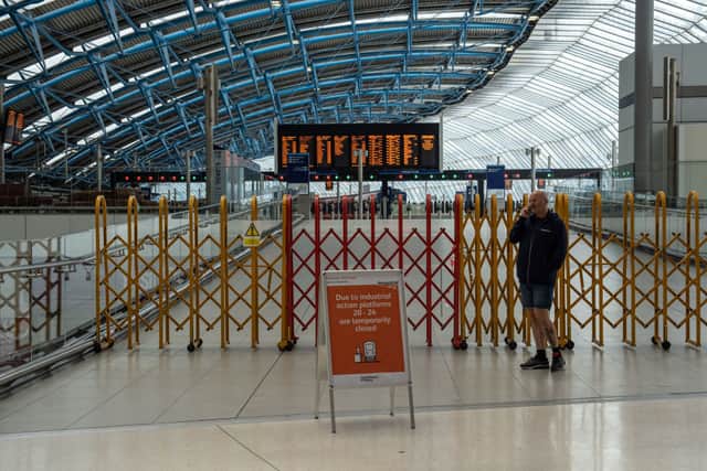 Waterloo station during the rail strikes last month. Credit: Carl Court/Getty Images