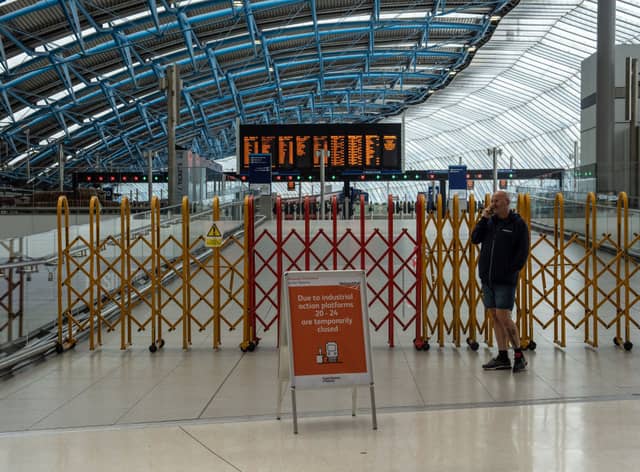Waterloo station during the rail strikes last month. Credit: Carl Court/Getty Images