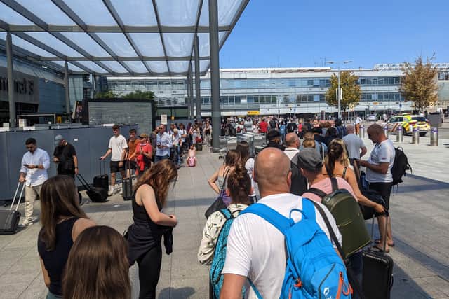 Queues have been rampant for holidaymakers in recent weeks. Photo: David Brackin