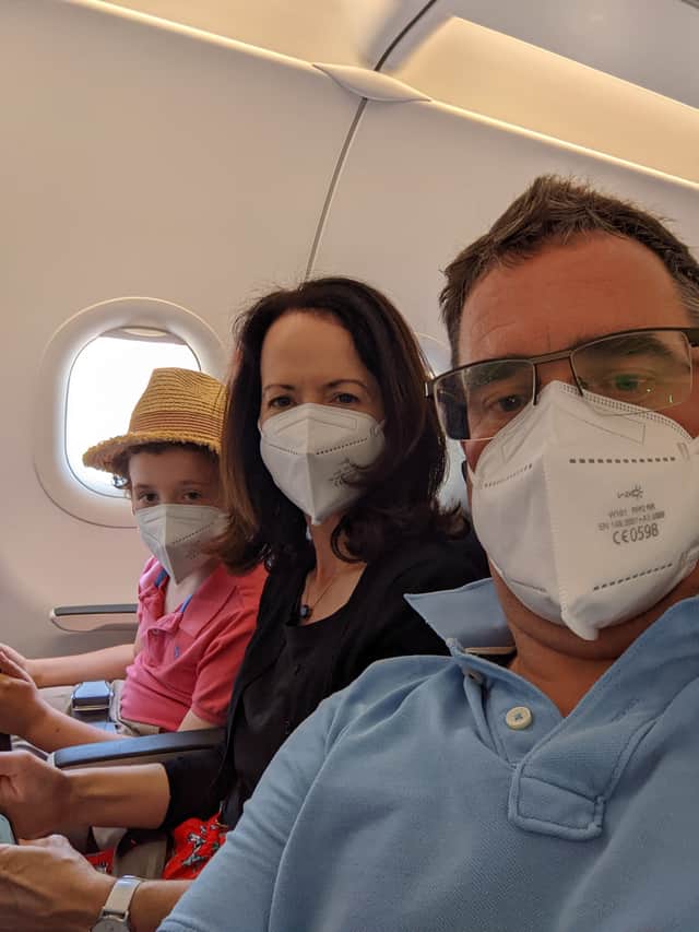 David Brackin and his wife and son flew to Faro, Portugal. Photo: David Brackin