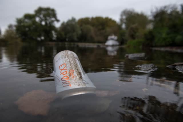 Waste bobbing in the river. Photo: Getty