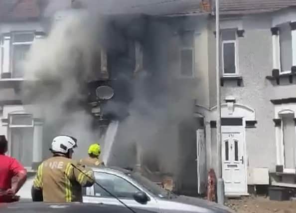 A child and three adults were forced to flee a burning building in Ilford which was partly “destroyed” by a house fire. Photo: Instagram @ig1_ig2