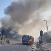 100 firefighters are tackling the blaze in Dagenham. Credit: LFB