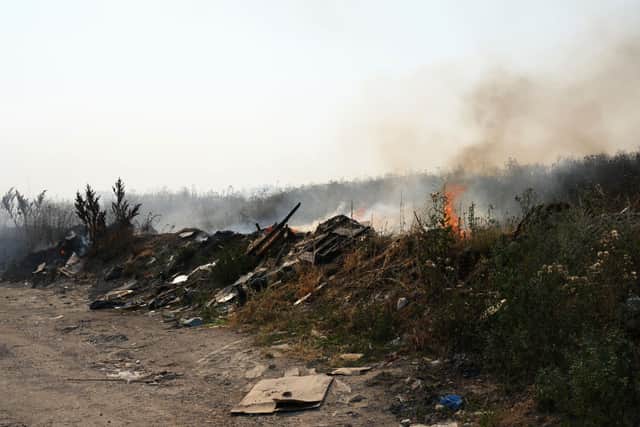 More than a dozen families have been left homeless after a fire tore through the small village of Wennington, on the outskirts of east London, yesterday amid the UK's record breaking 40C heatwave.