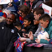 Crystal Palace head coach Patrick Vieira greets fans during a Crystal Palace pre-season training  (Photo by Daniel Pockett/Getty Images)
