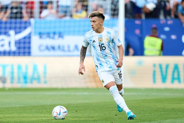  Lisandro Martinez of Argentina in action during the international friendly match between Argentina and Estonia  (Photo by Juan Manuel Serrano Arce/Getty Images)